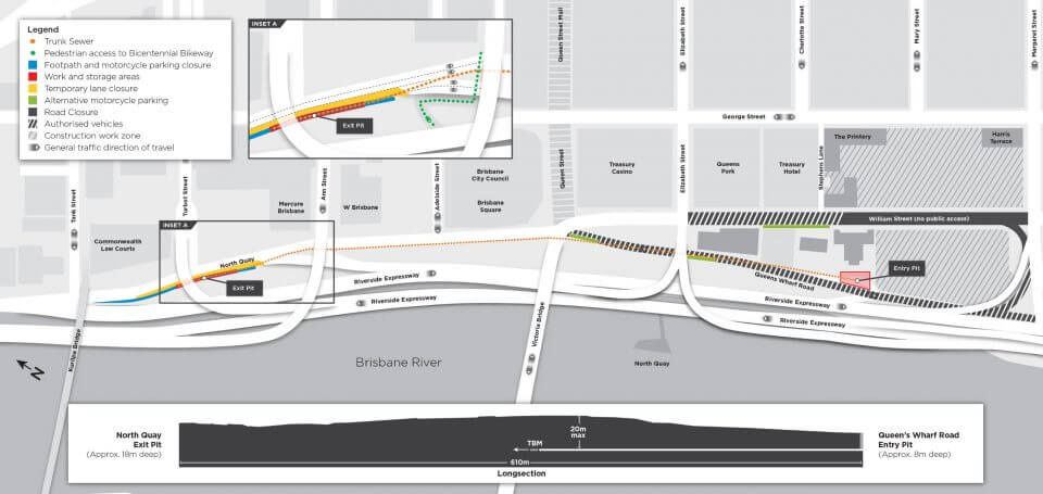 Temporary traffic changes on North Quay affecting motorcycle parking ...